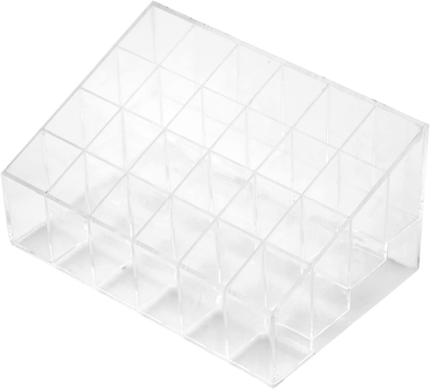 24 Grid Plastic Makeup Organizer Storage Box Cosmetic Box Lipstick Jewelry Box Case Holder Display S