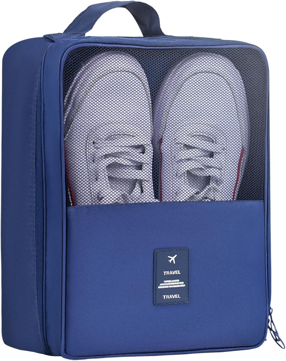 3-Layer Travel Shoe Organizer Bag | Waterproof Luggage Shoe Storage (Fits Up to 3 Pairs)