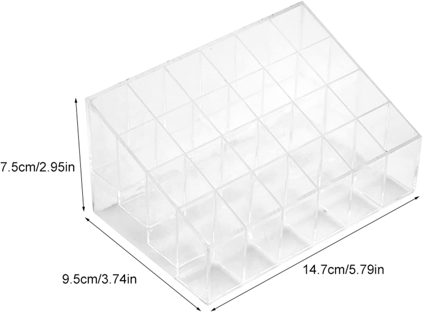 24 Grid Plastic Makeup Organizer Storage Box Cosmetic Box Lipstick Jewelry Box Case Holder Display S