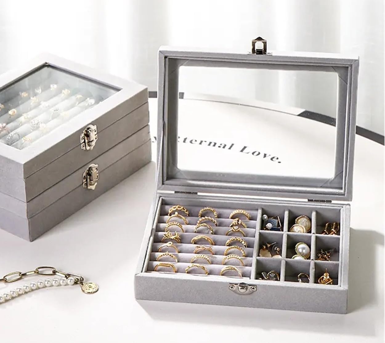 Jewellry Organizer Box| Multi-Compartment Ring & Accessories Storage Case