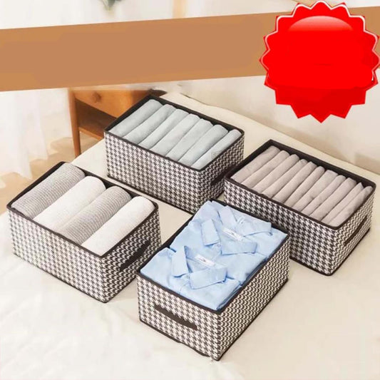 Foldable washable wadrobe Storage Box Folding Basket With Frame Clothing Organizer Drawer Cabinet Bin Containers For Wardrobe Bedroom Closet Home