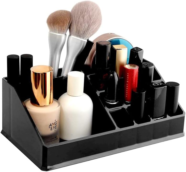 Premium Makeup Organizer - Stylish Storage Solution For Lipsticks, Cosmetic Brushes, Eyeliners, And Nail Polishes