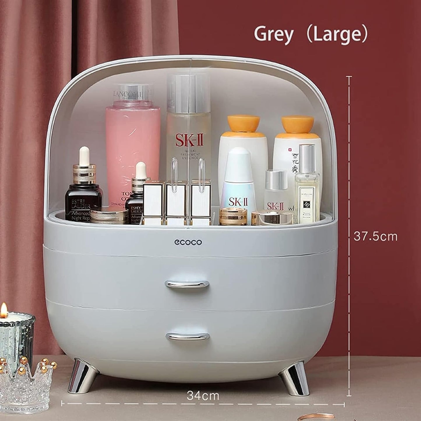 Large Capacity Dustproof Cosmetic Organizer| Drawer Storage for Makeup & Skincare
