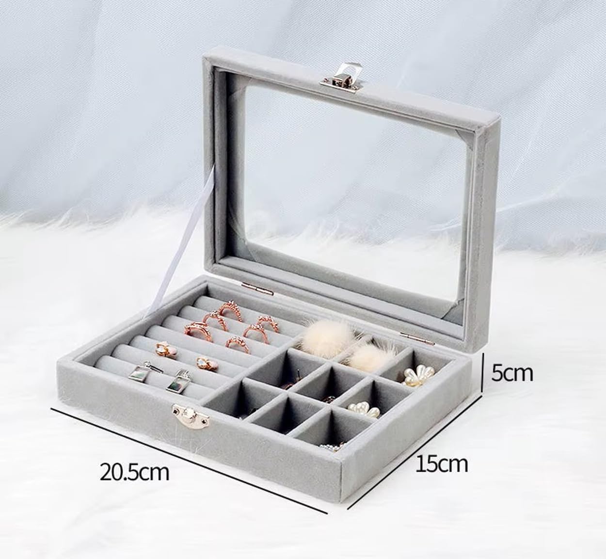 Jewellry Organizer Box| Multi-Compartment Ring & Accessories Storage Case
