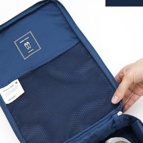 3-Layer Travel Shoe Organizer Bag | Waterproof Luggage Shoe Storage (Fits Up to 3 Pairs)
