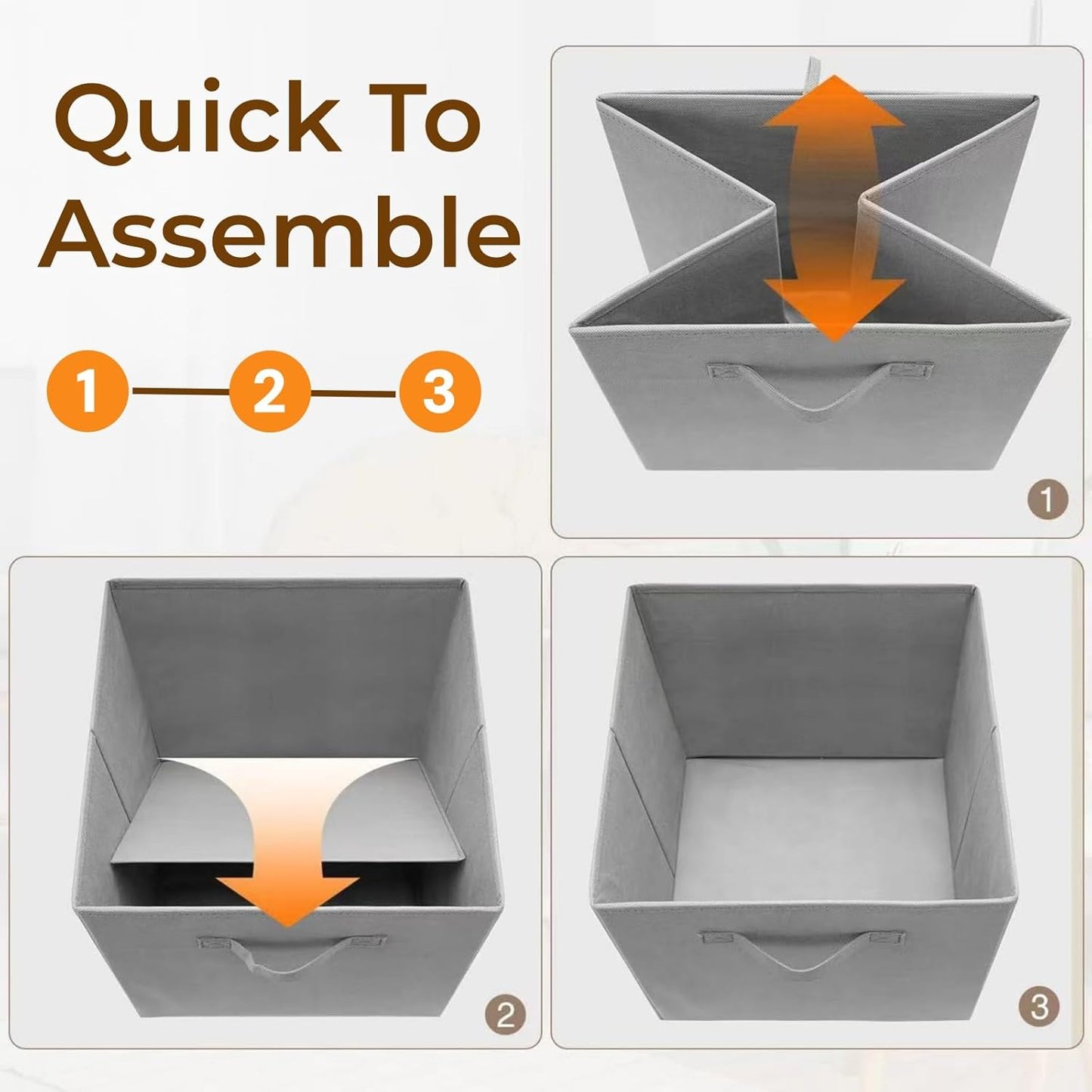 Foldable Storage Cube Organizer Basket Bin Storage Boxes Storage Container with Handles for Travel Moving Toy Storage Box