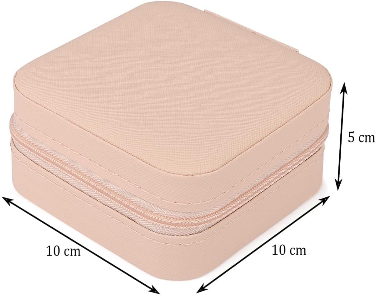 Mini Travel Jewelry Organizer Case | Portable PU Leather Storage Box for Rings, Necklaces & Earrings