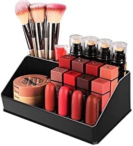 Premium Makeup Organizer - Stylish Storage Solution For Lipsticks, Cosmetic Brushes, Eyeliners, And Nail Polishes
