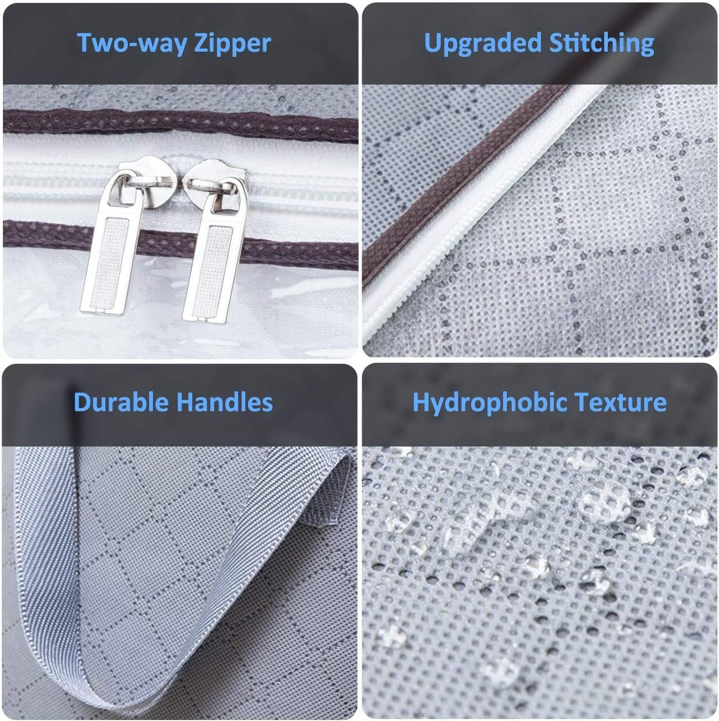 Large Storage Bags, Storage Bag Clothes Storage Box Bins Foldable Closet Organizers Storage Containers with Durable Handles Thick Fabric for Blanket Comforter Clothing Bedding