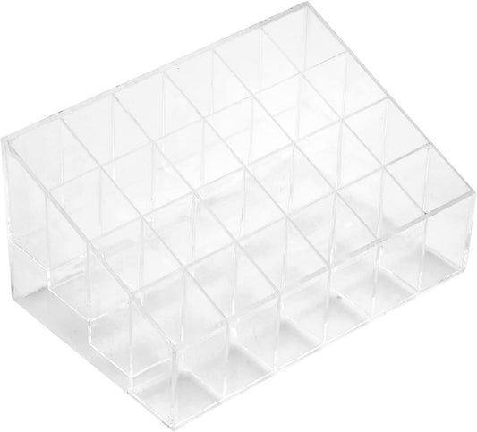 24 Grid Plastic Makeup Organizer Storage Box Cosmetic Box Lipstick Jewelry Box Case Holder Display S