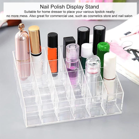 24 Grid Plastic Makeup Organizer Storage Box Cosmetic Box Lipstick Jewelry Box Case Holder Display S