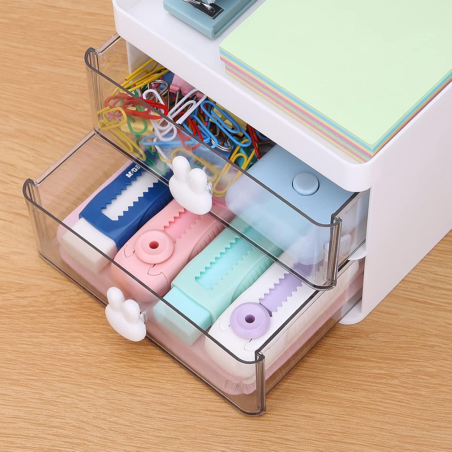 Multi-Functional Desk Organizer with Drawers | Pen Holder & Office Storage Box (2 Drawer + 3 Compartments)