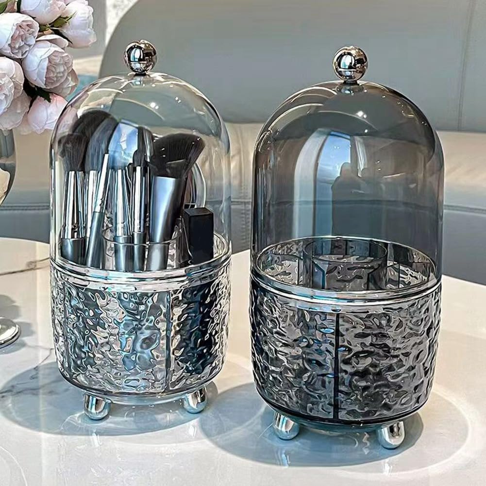 Premium 360° Makeup Brush Organizer|Dustproof Storage Box