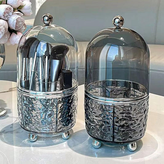 Premium 360° Makeup Brush Organizer|Dustproof Storage Box