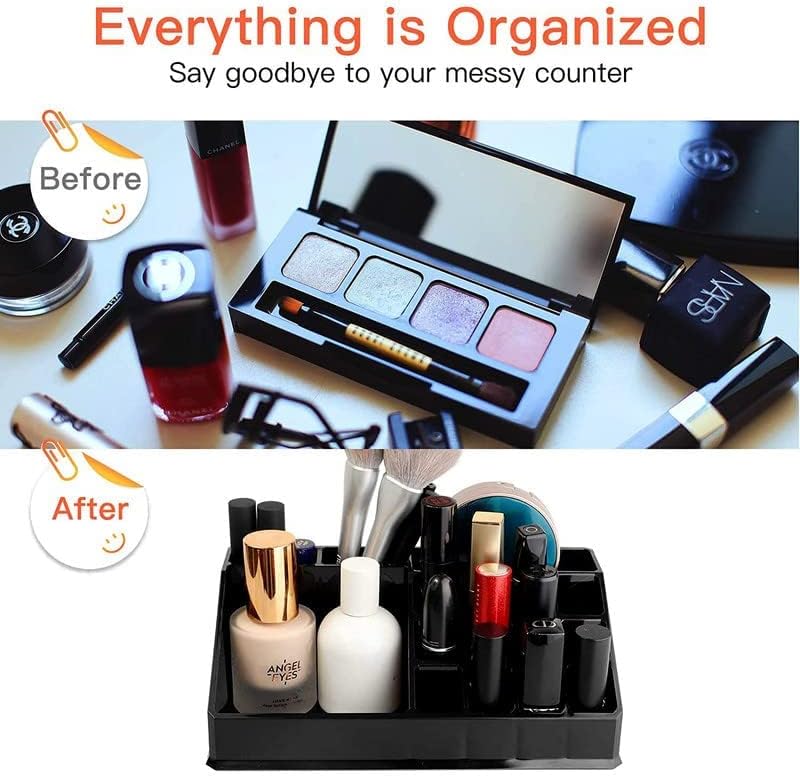 Premium Makeup Organizer - Stylish Storage Solution For Lipsticks, Cosmetic Brushes, Eyeliners, And Nail Polishes