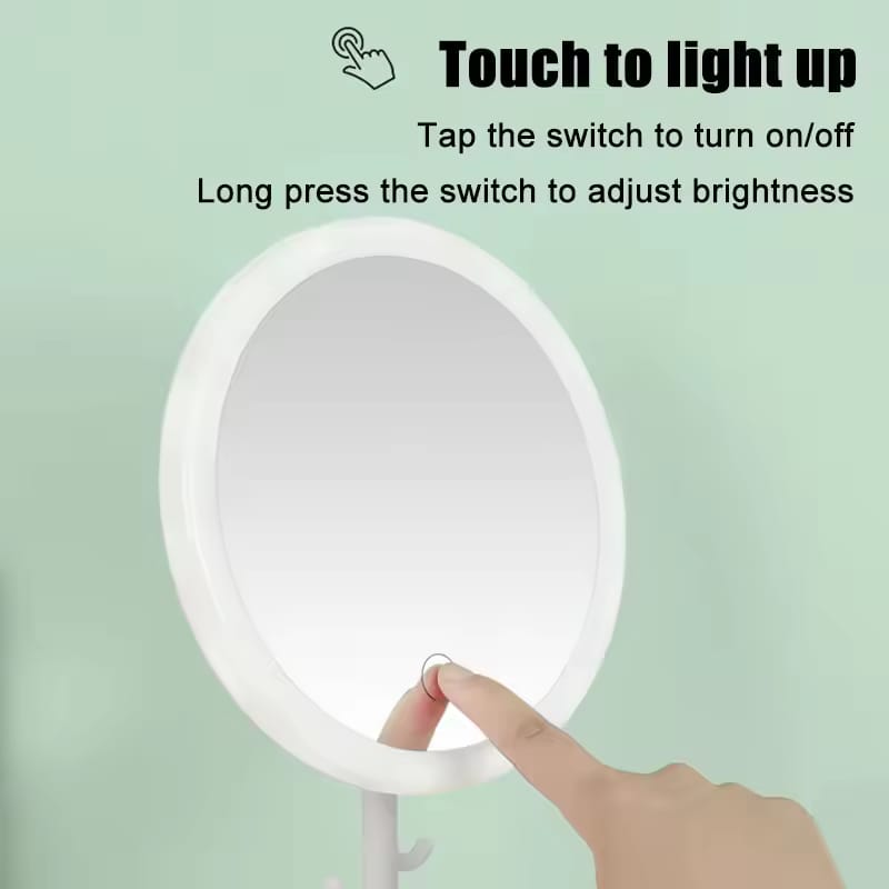 Portable Rechargeable Makeup Mirror with LED Lights | Perfect for Travel & Daily Use