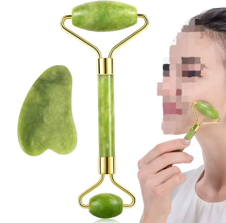 Jade Glow Facial Roller & Gua Sha Set