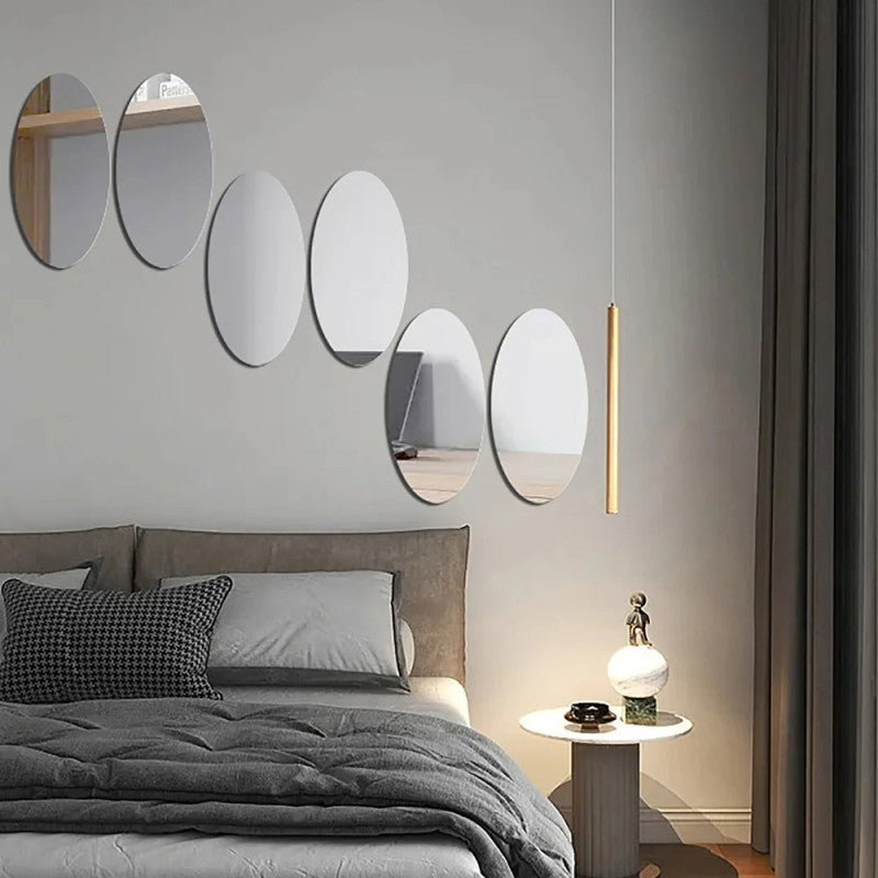 Flexible Oval Mirror Wall Sticker | Damage-Free Removable Wall Mirror