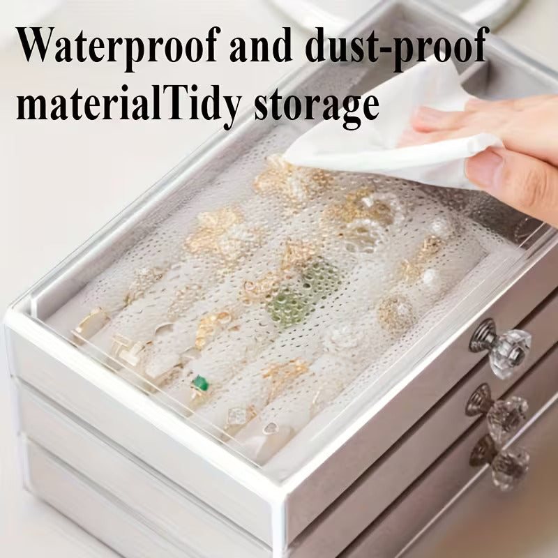 Luxury Velvet Jewelry Organizer Box with Drawers | Dustproof Ring, Necklace & Accessories Storage Case